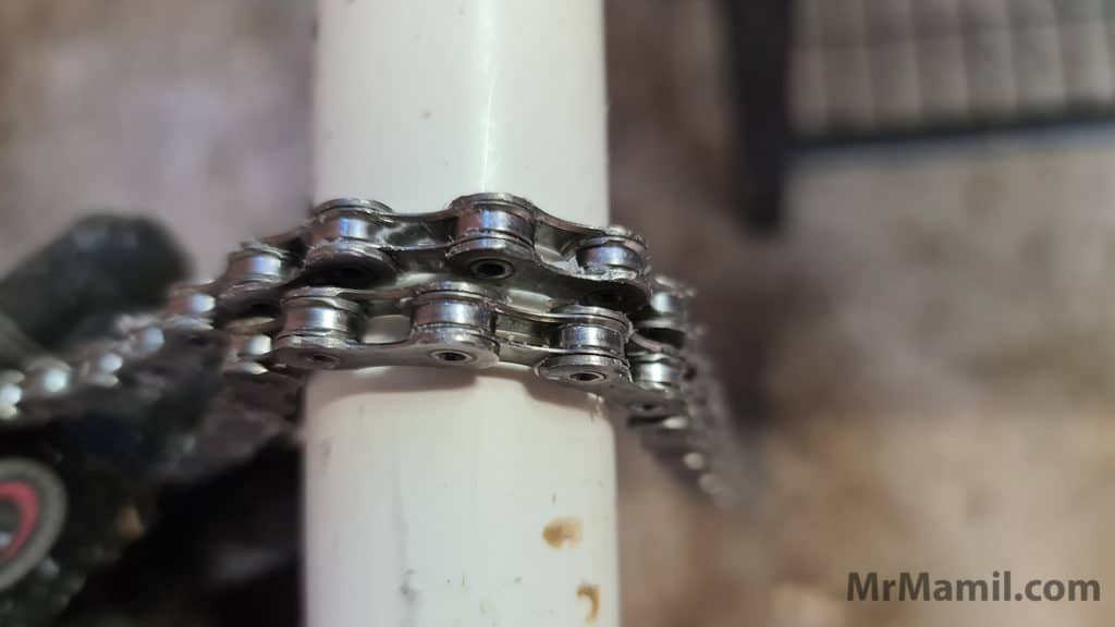 Break the Wax Bonds by Running the Chain Through A PVC Pipe