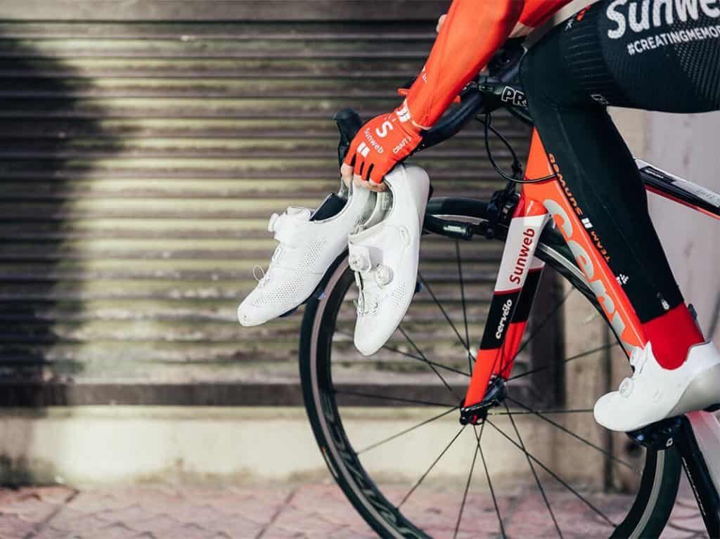 Shimano cycling shoes white
