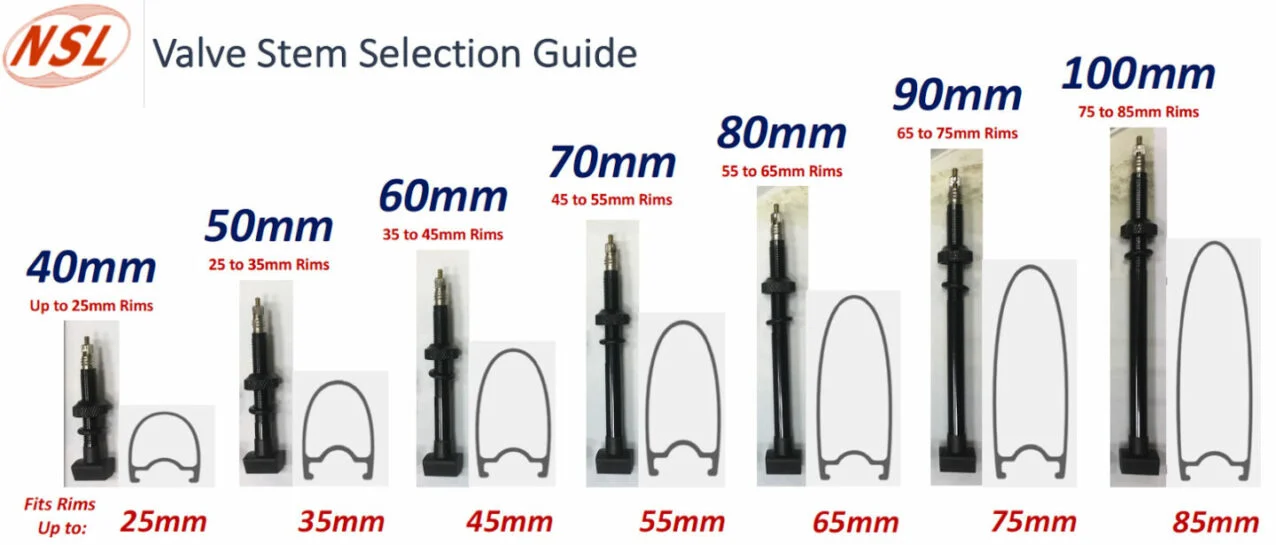 Presta on sale valve sizes