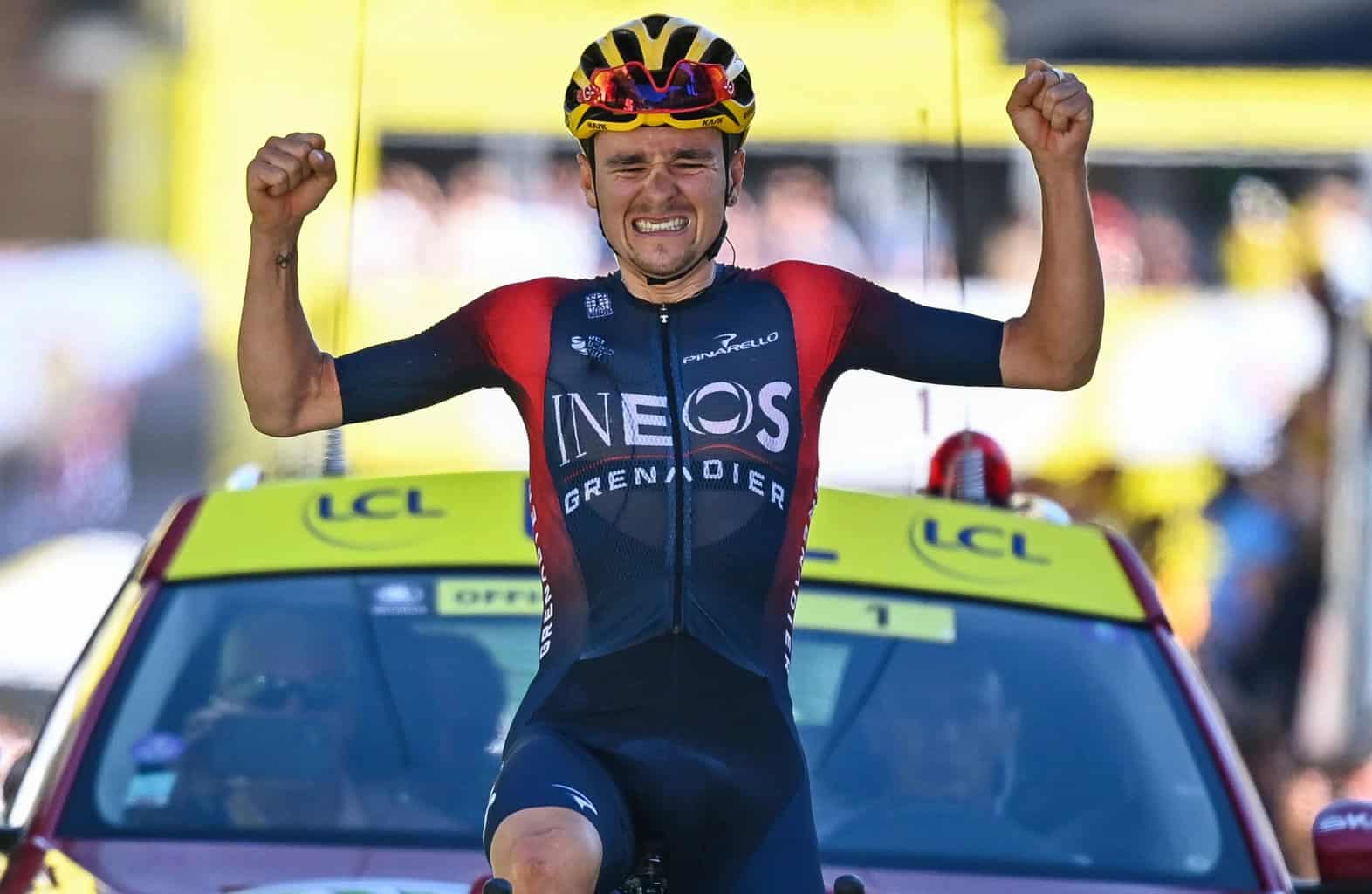 Tom Pidcock won the Alpe d'Huez stage in 2022