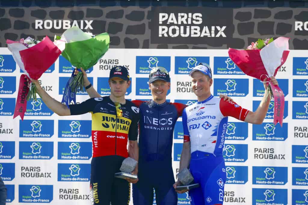 Paris Roubaix 2022 Podium Winners