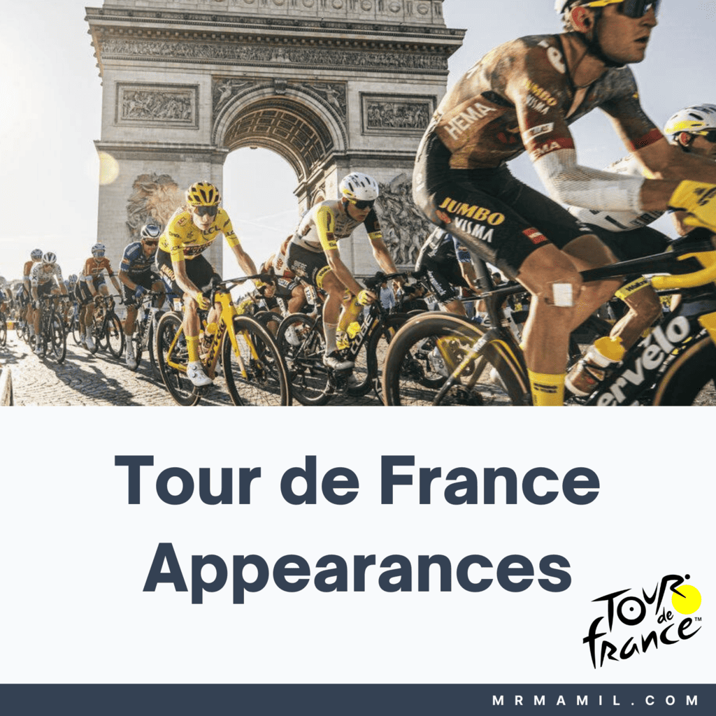 Rider with Most Tour de France Appearances