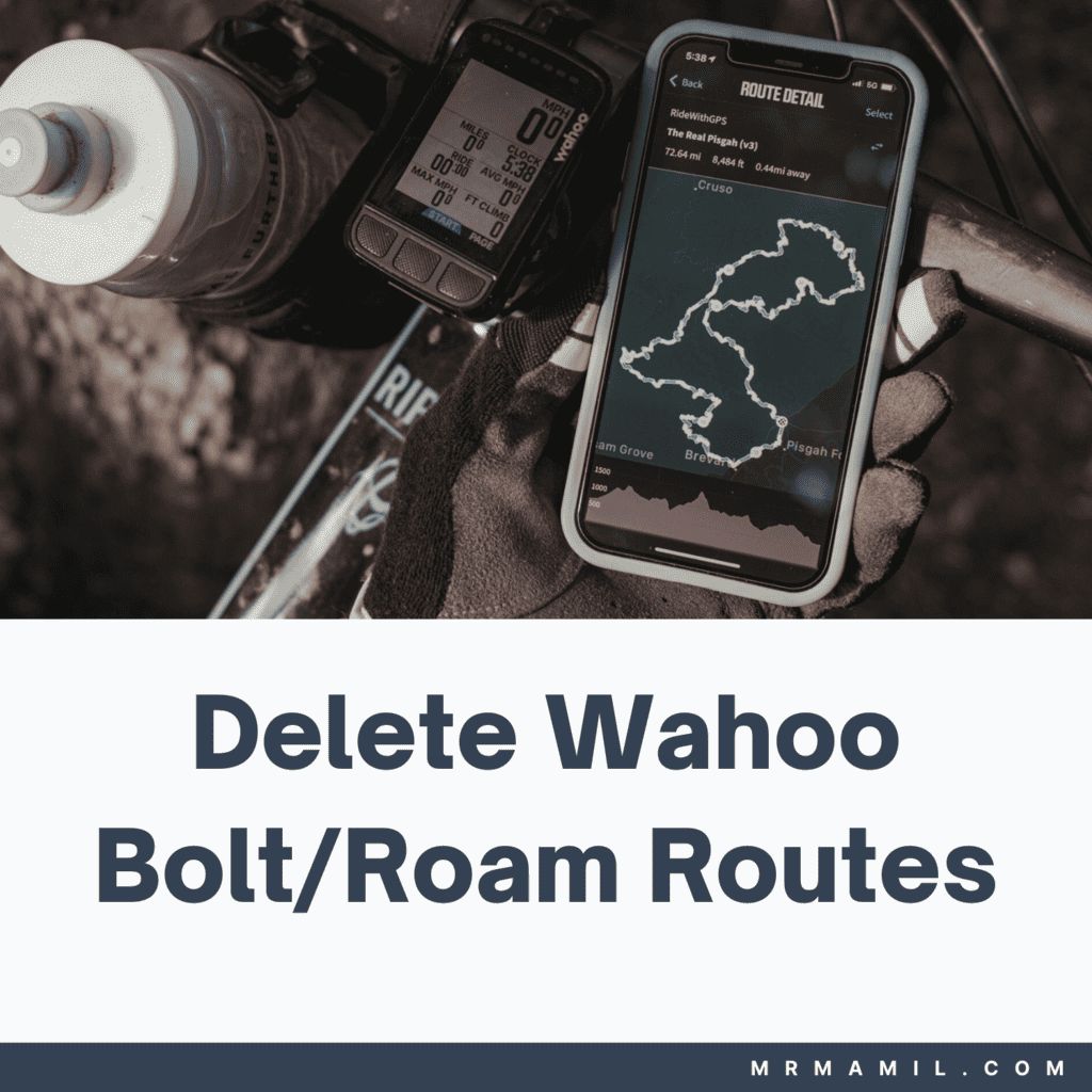 Delete Wahoo Bolt Roam ROutes