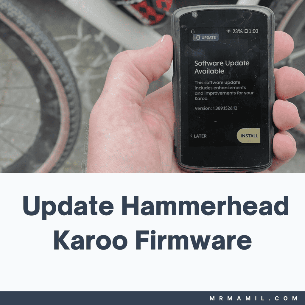 Update Hammerhead Karoo Firmware