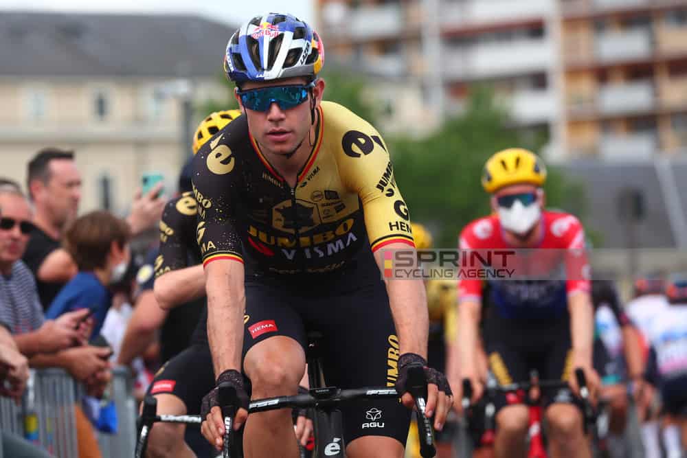 Wout van Aert wearing a Lazer Genesis helmet on Stage 5, 2023 Tour de France