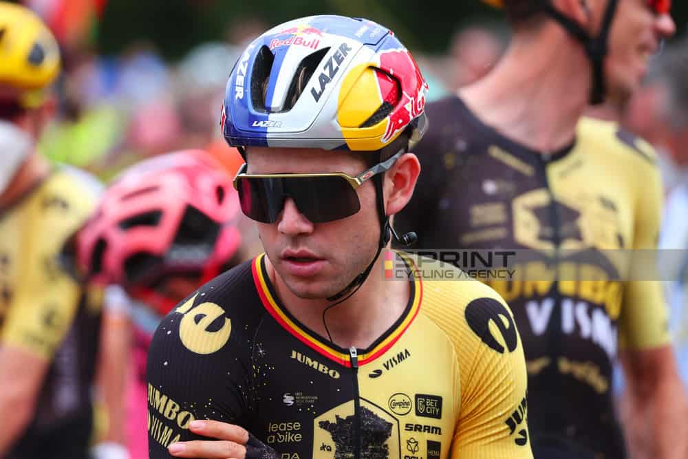 Wout van Aert wearing a Lazer Vento helmet on Stage 3, 2023 Tour de France